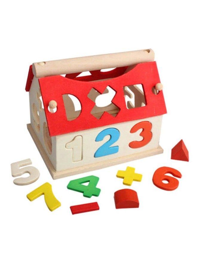 Wooden Number And Shape Sorting House ;Wooden House Shaped Toy For Kids 1 Year Up Educational Shape Number Color Matching Sorting Wooden Toy For Preschool Baby Boys Girls As Storage Box(Number House)