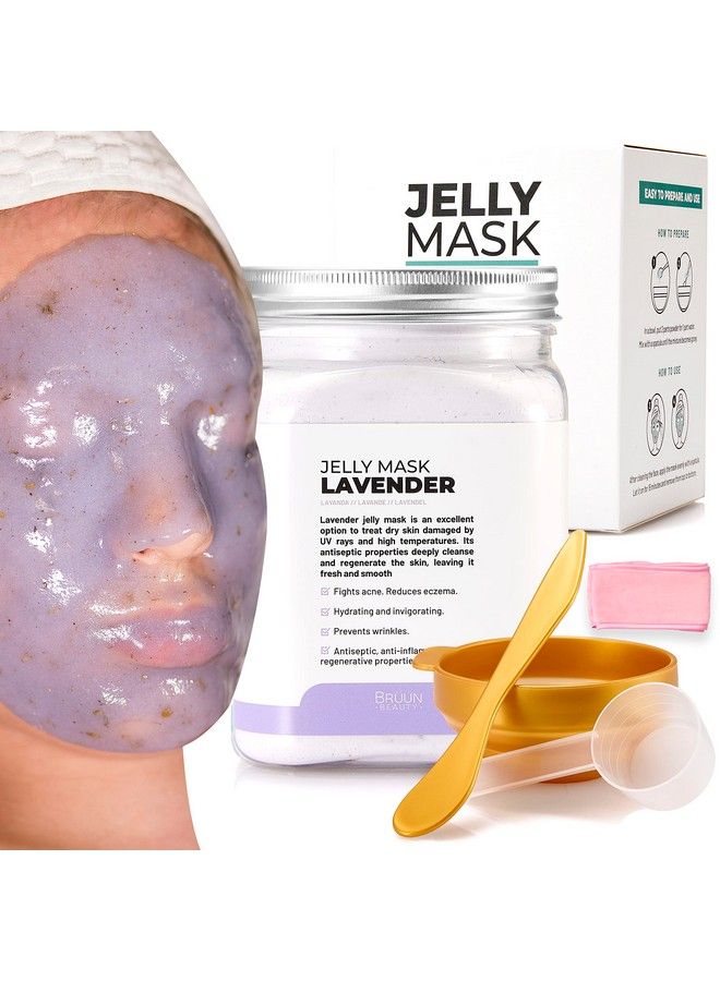 Peeloff Lavender Jelly Mask For Face Care A 23 Fl Oz Rubber Mask Jar For 30 To 35 Treatments A Skin Care Moisturizing Gel Mask Of Spa Set For Men Women And Adults