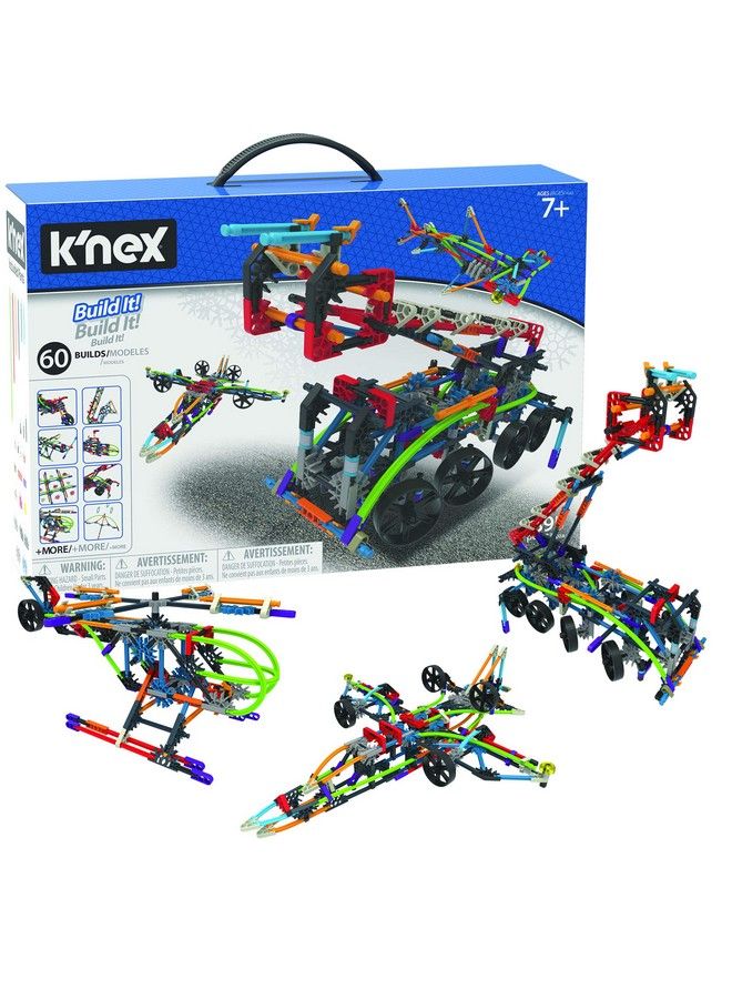K'Nex Intermediate 60 Model Building Set 395 Parts Ages 7 & Up Creative Building Toy Multicolor Includes K'Nex Parts And Pieces Instruction Booklet
