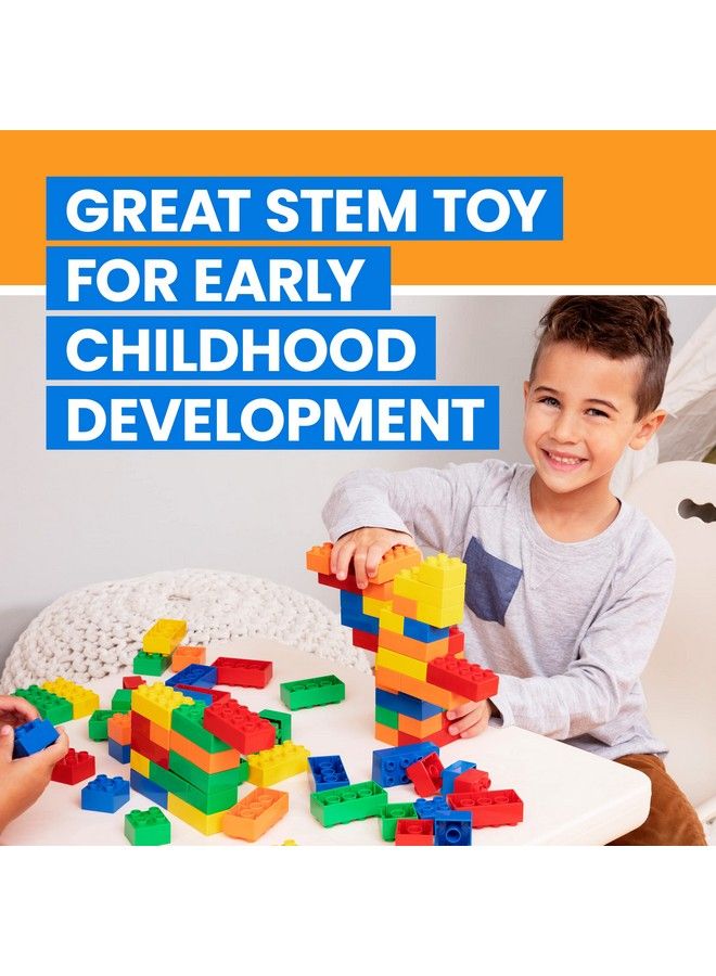 Building Blocks For Toddlers 1 3+ (150 Mega Blocks) Large Toy Blocks Compatible With Most Major Brands Kids Toys Gift Set For All Ages (Boys & Girls)