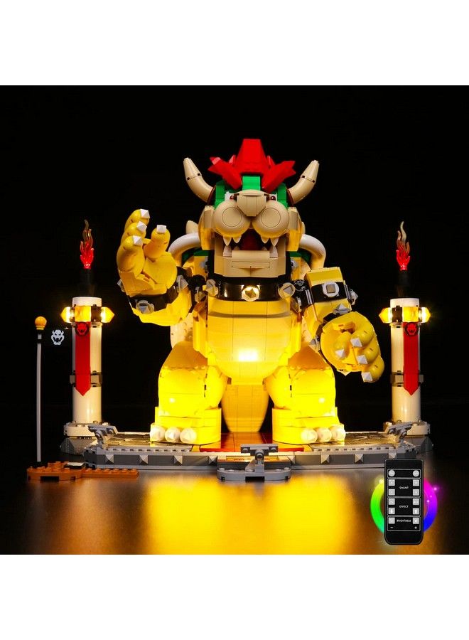 Led Light Kit For Lego The Mighty Bowser 71411 (No Model)，Lighting Kit Compatible With Lego 71411 Building Toys Creative Diy Light Kit (Remote Control Version)