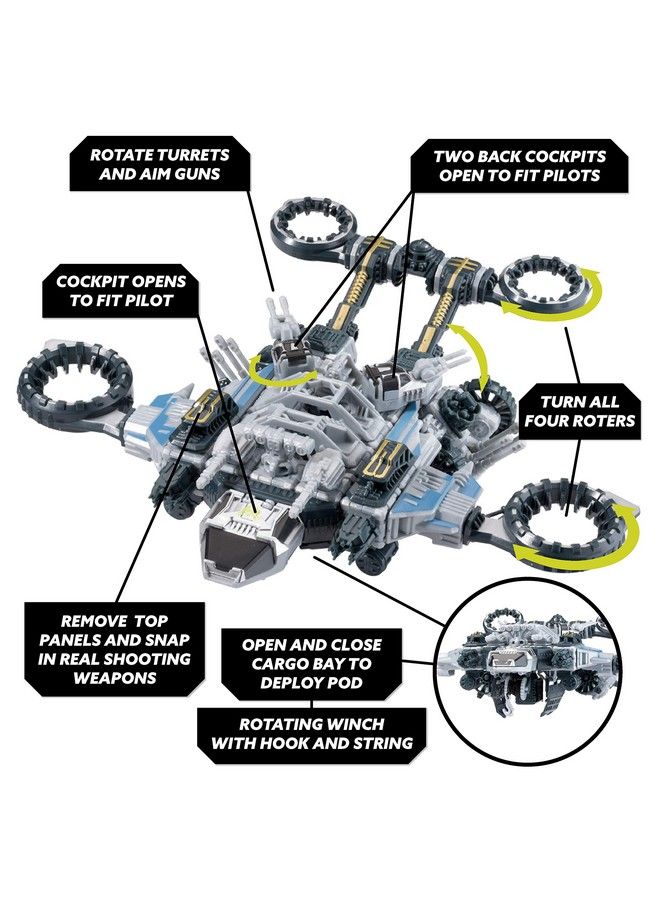Snap Ships Trident St 33 Gunship Building Construction Toy For Custom Building And Battle Play For Ages 8+