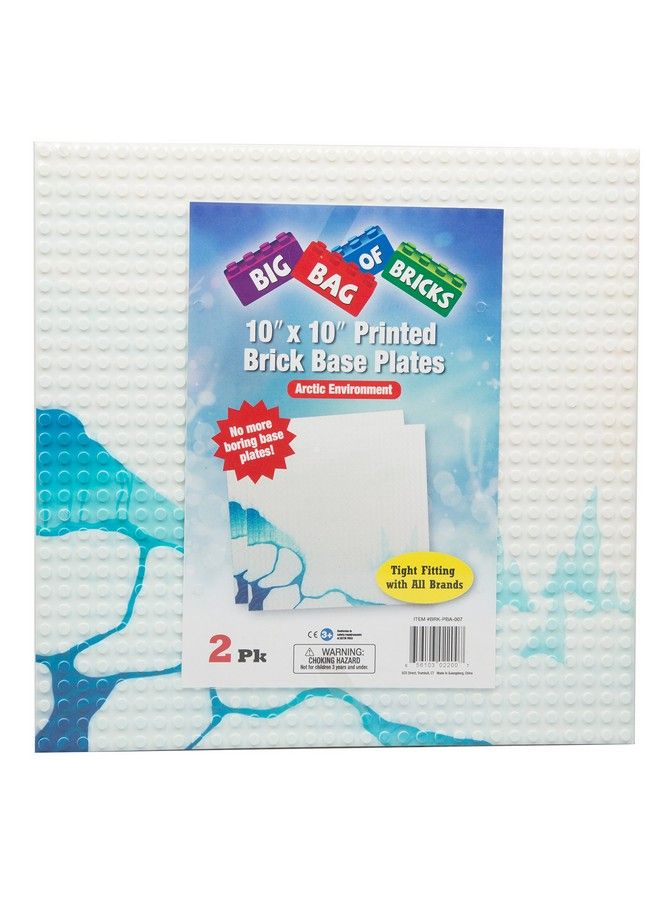 Brick Building Blocks Baseplates With Artic Pattern Large 10