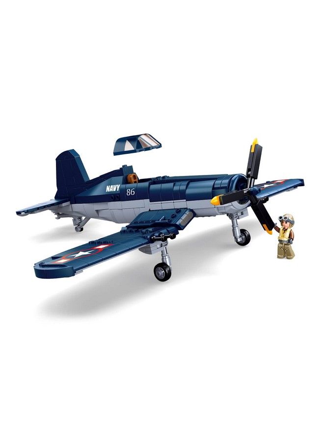 Building Blocks Toy Wwii Vought F4U Corsair Educational Learning Construction Toys Set For Kids Boys Grils (550 Pcs)