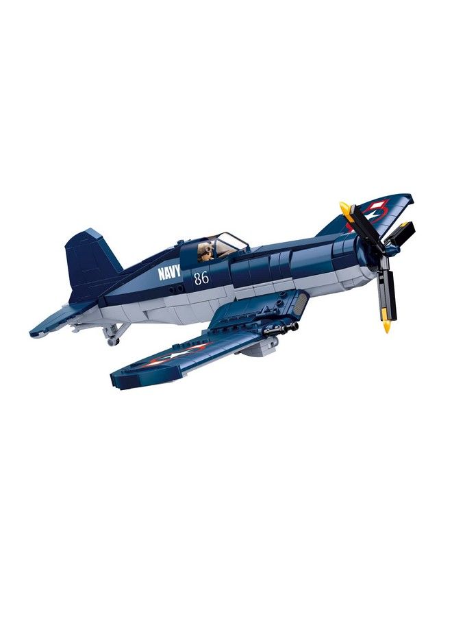 Building Blocks Toy Wwii Vought F4U Corsair Educational Learning Construction Toys Set For Kids Boys Grils (550 Pcs)