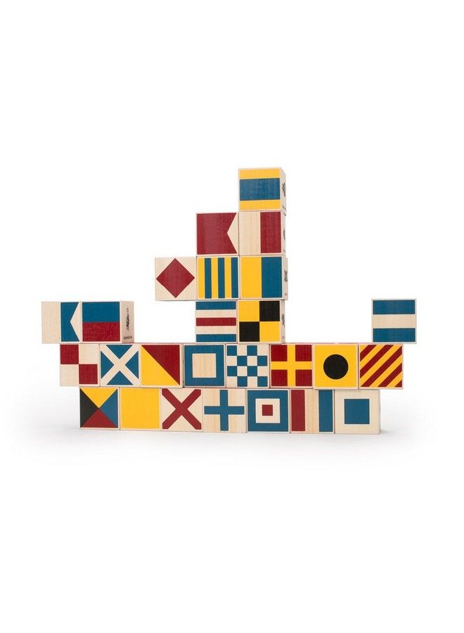 Nautical Blocks With Canvas Bag Made In The Usa