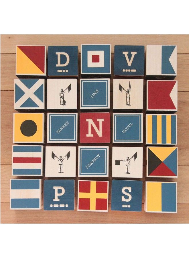 Nautical Blocks With Canvas Bag Made In The Usa