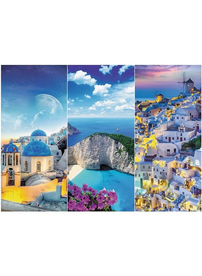 Red 3000 Piece Puzzle Greek Holidays