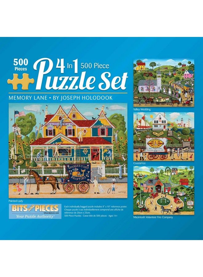 4 In 1 Multi Pack 500 Piece Jigsaw Puzzles For Adults Memory Lane 500 Pc Puzzle Set Bundle By Joseph Holodook Puzzles Measure 16