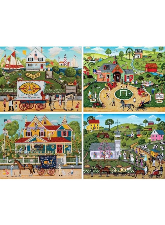 4 In 1 Multi Pack 500 Piece Jigsaw Puzzles For Adults Memory Lane 500 Pc Puzzle Set Bundle By Joseph Holodook Puzzles Measure 16