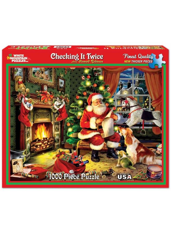 Puzzles Checking It Twice 1000 Piece Jigsaw Puzzle