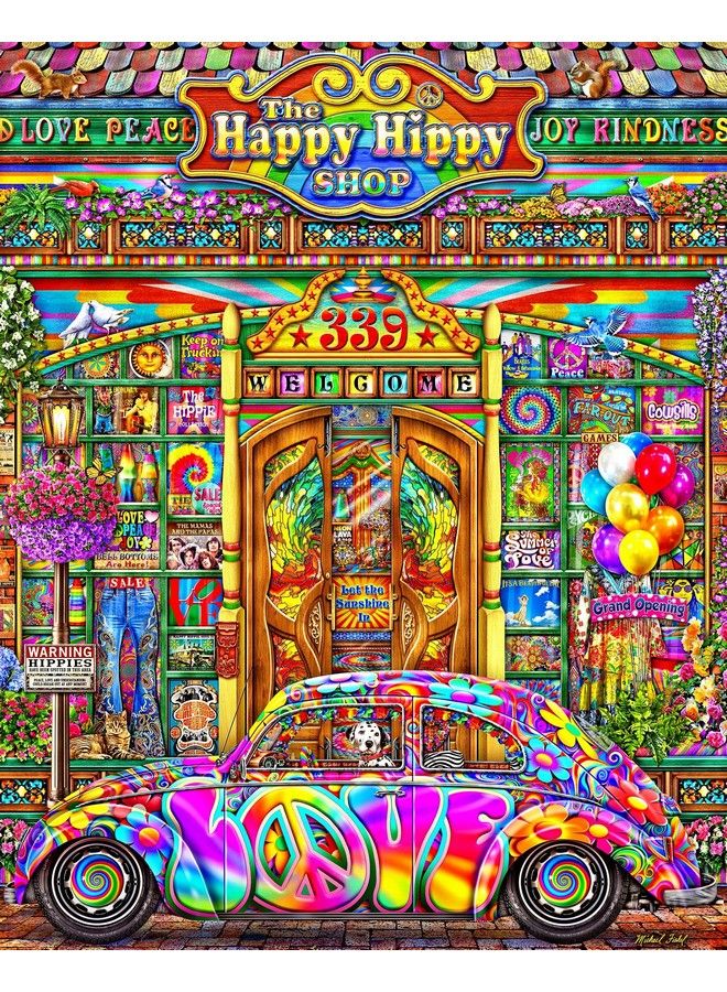 S 1000 Piece Jigsaw Puzzle The Happy Hippy Shop Made In Usa