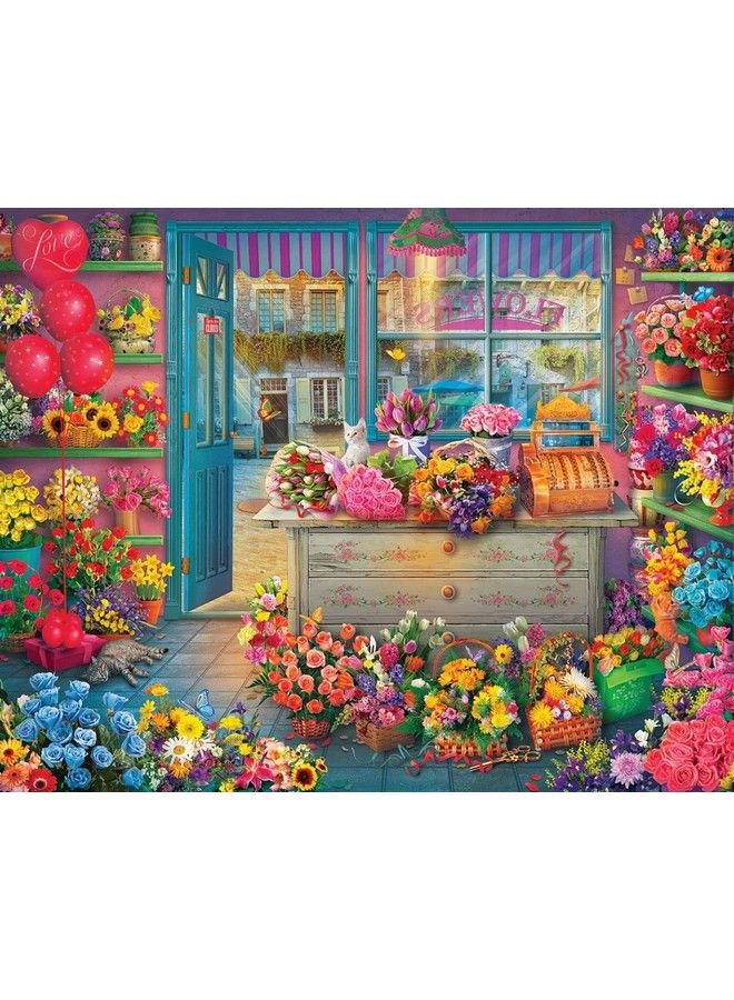 S 1000 Piece Jigsaw Puzzle Flower Shop Made In Usa