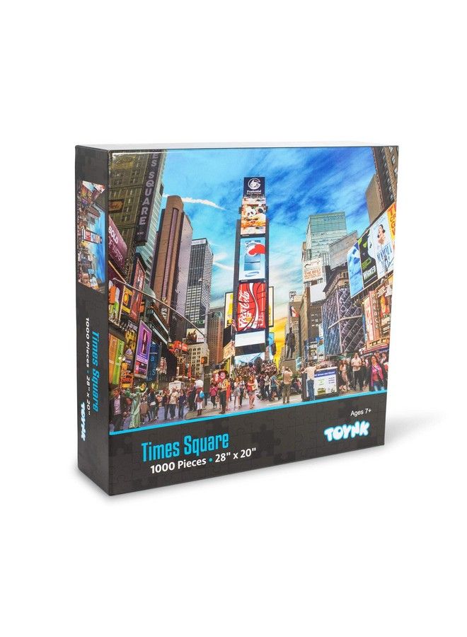 New York Times Square Puzzle For Adults And Kids ; Difficult 1000 Piece Jigsaw Puzzle Toy ; Fun Quarantine Gift ; Interactive Brain Teaser Challenge For Game Night