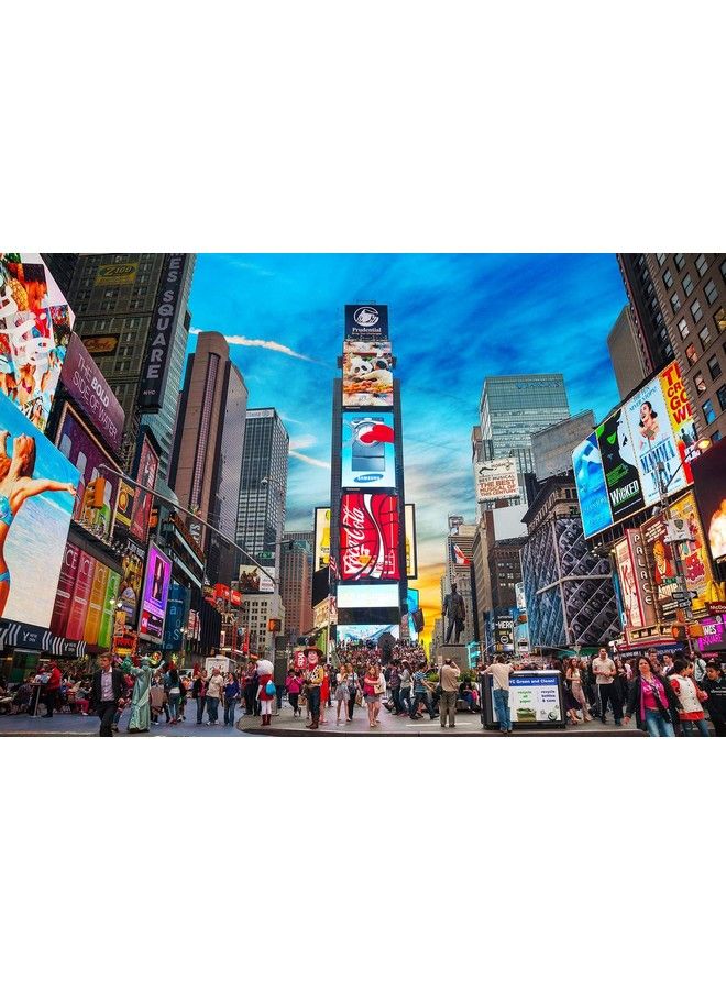 New York Times Square Puzzle For Adults And Kids ; Difficult 1000 Piece Jigsaw Puzzle Toy ; Fun Quarantine Gift ; Interactive Brain Teaser Challenge For Game Night