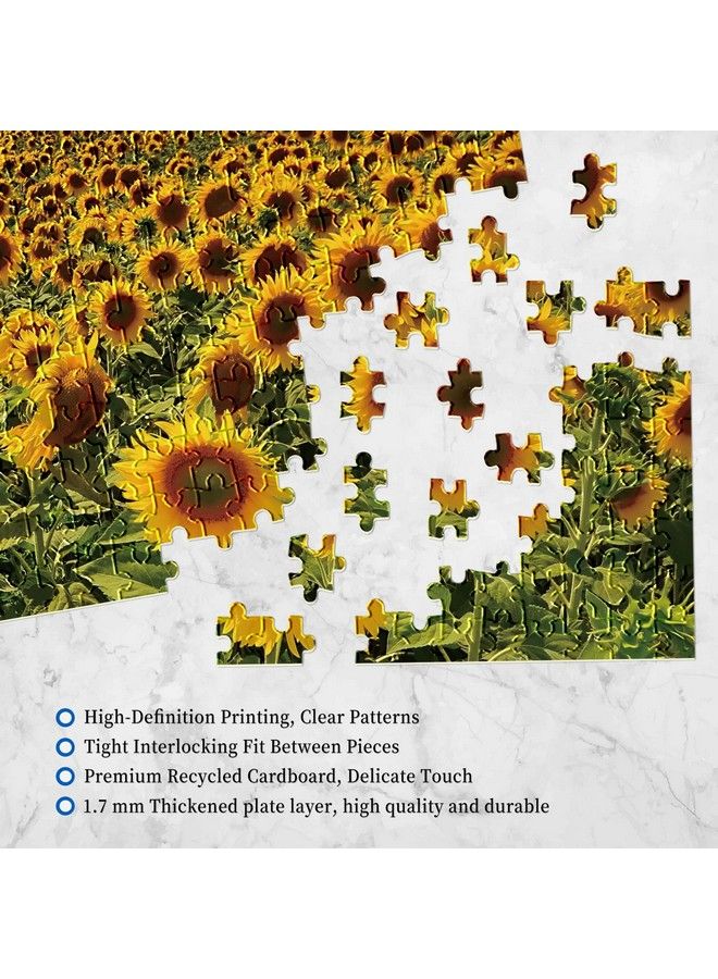 1000 Pieces Puzzles For Adults Sunflower Jigsaw Puzzles Flowers Floor Puzzle Kids Diy Toys For Creative Gift Home Decor