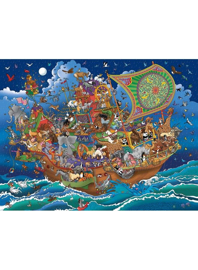 S 400 Piece Family Jigsaw Puzzle Noah'S Ark Made In Usa