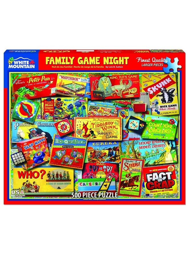 Puzzles Family Game Night 500 Piece Jigsaw Puzzle