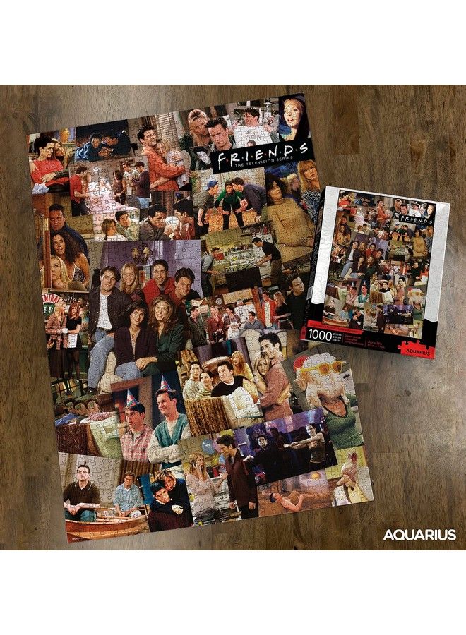 Friends Collage Puzzle (1000 Piece Jigsaw Puzzle) Officially Licensed Friends Tv Show Merchandise & Collectibles Glare Free Precision Fit 20 X 28 Inches