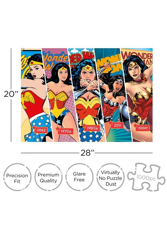Dc Wonder Woman Puzzle (1000 Piece Jigsaw Puzzle) Officially Licensed Dc Comics Merchandise & Collectibles Glare Free Precision Fit 20 X 28 Inches