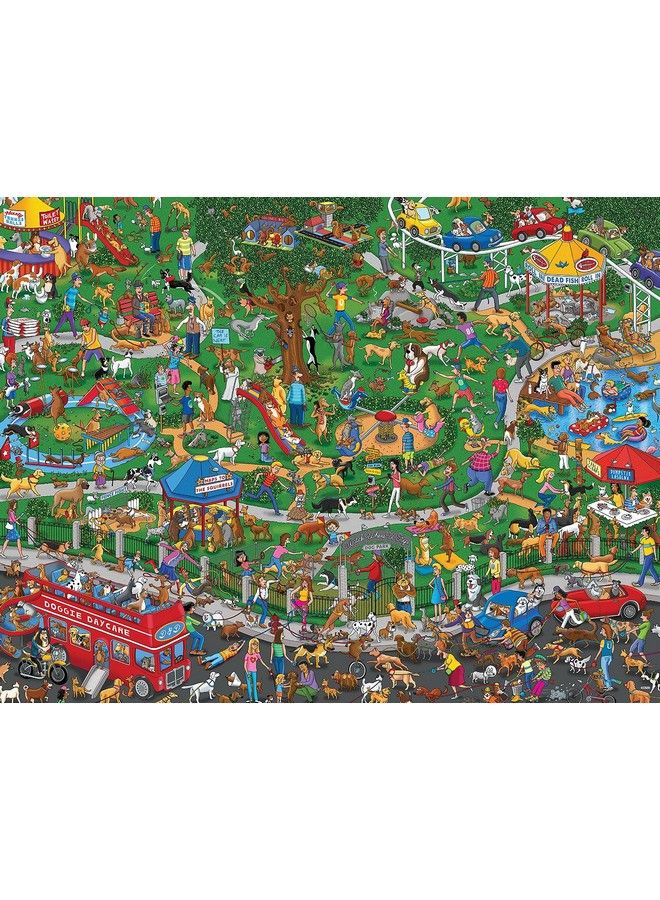 S 500 Piece Jigsaw Puzzle The Dog Park Made In Usa