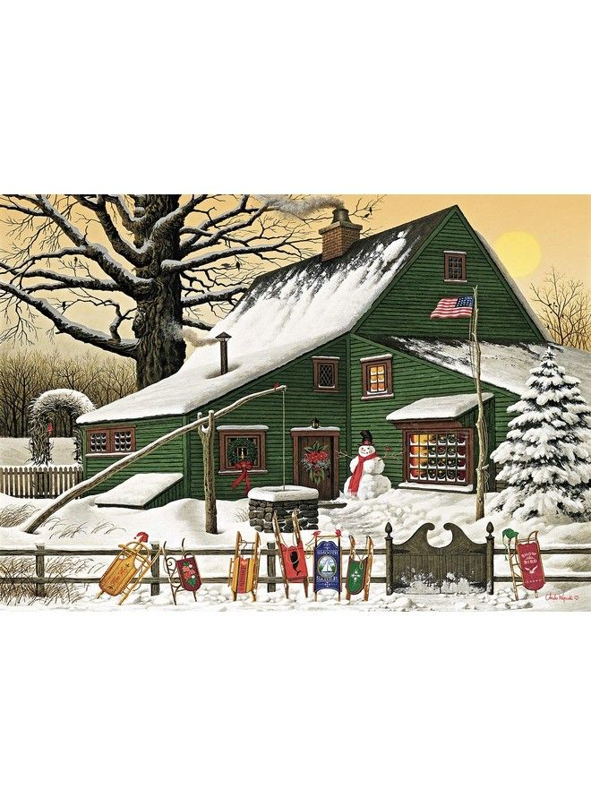 Charles Wysocki Cocoa Break At The Copperfields 500 Piece Jigsaw Puzzle Multi 21.25