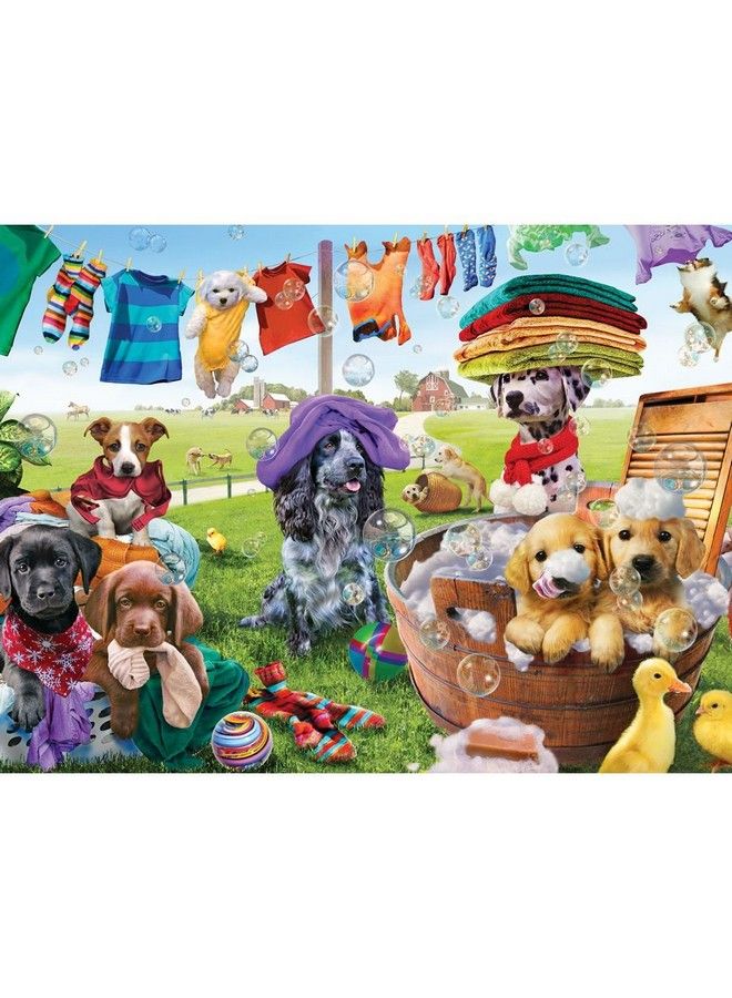 300 Piece Jigsaw Puzzle For Adults ‘Puppies Playing’ 300 Pc Large Piece Jigsaw By Artist Adrian Chesterman 18” X 24”