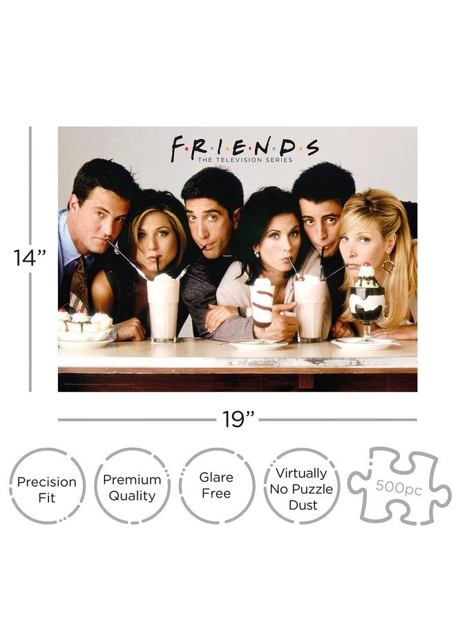 Friends Milkshake Puzzle (500 Piece Jigsaw Puzzle) Glare Free Precision Fit Officially Licensed Friends Tv Show Merchandise & Collectibles 14 X 19 Inches