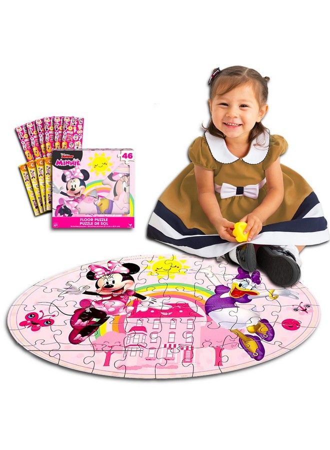 Minnie Mouse Giant Floor Puzzle For Kids (3 Foot Puzzle 46 Pieces Bonus Minnie Mouse Stickers)