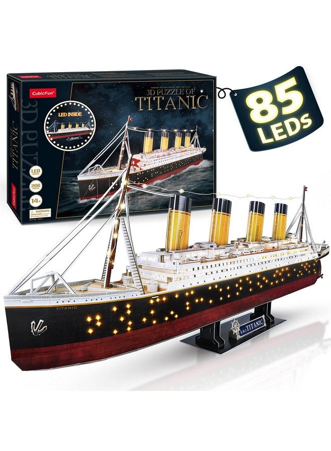 3D Puzzles For Adults Titanic Toys Arts Crafts For Adults 36'' Led Gifts For Men Women Rms Model Kits Couples Gifts Difficult Watercraft Cruise Long Distance Relationships Gifts Desk Decor