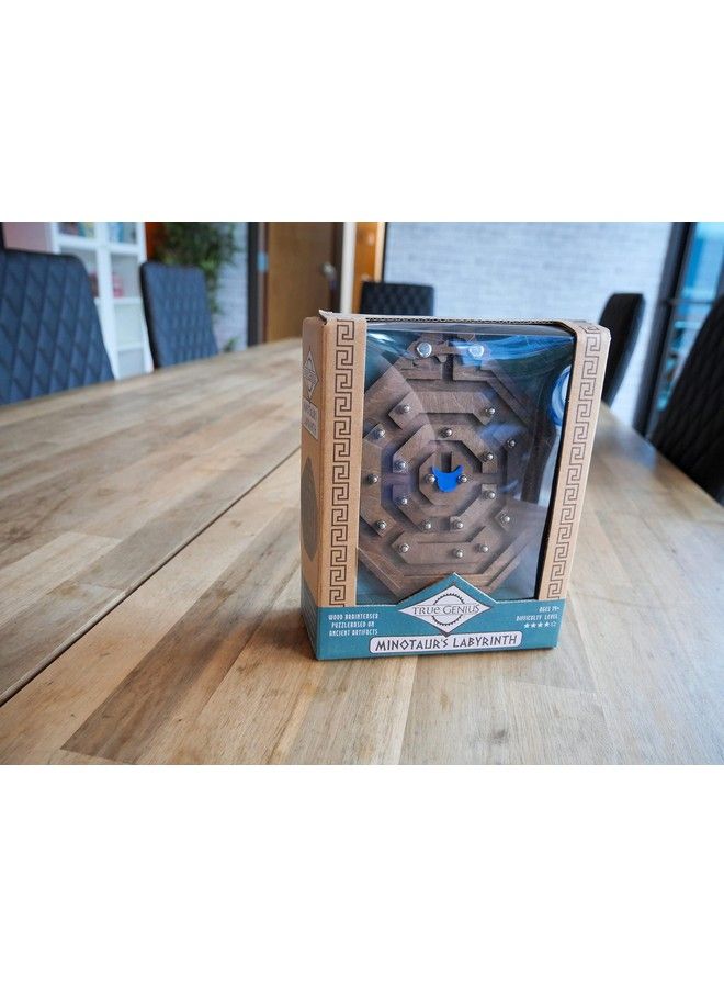 True Genius Minotaur'S Labyrinth Brainteaser Puzzle Wooden Puzzle Assembly Puzzle Disassembly Puzzle Brain Teaser 3D Puzzle