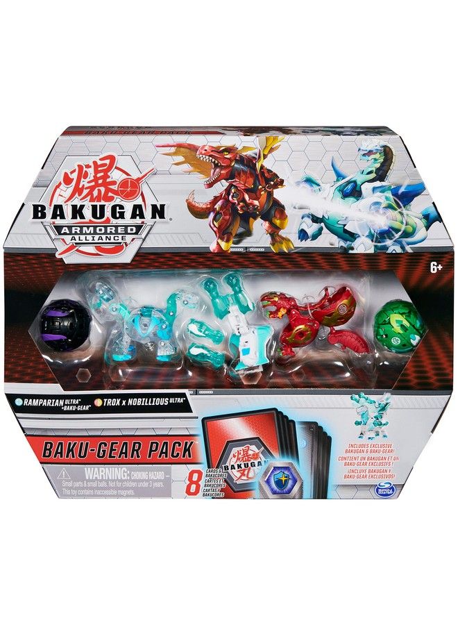 Baku Gear 4 Pack Ramparian Ultra With Baku Gear And Fused Trox X Nobilious Ultra Collectible Action Figures