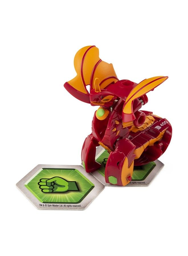 Baku Storage Case With Dragonoid Collectible Action Figure And Trading Card Red