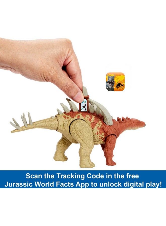 Jurassic World Strike Attack Dinosaur Toy Gigantspinosaurus With Movable Joints & Single Strike Action Physical & Digital Play