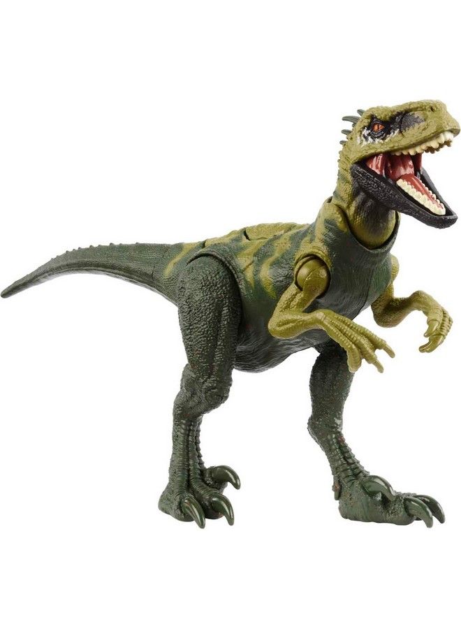 Jurassic World Strike Attack Dinosaur Toy Atrociraptor With Movable Joints & Single Strike Action Physical & Digital Play