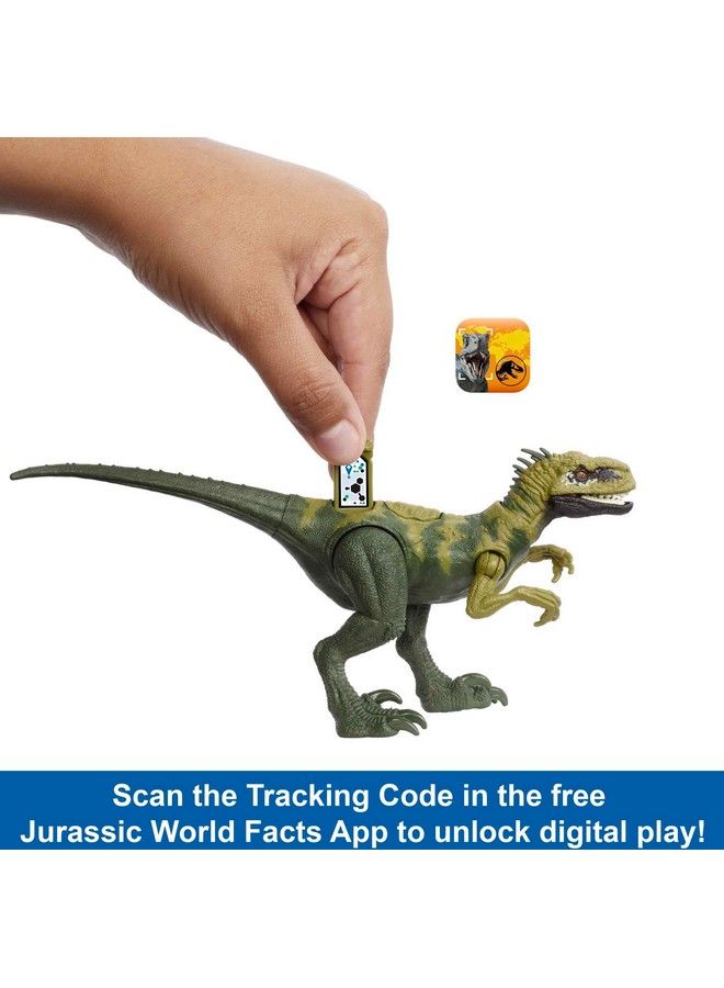 Jurassic World Strike Attack Dinosaur Toy Atrociraptor With Movable Joints & Single Strike Action Physical & Digital Play