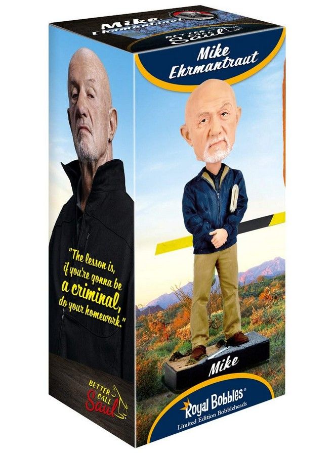 Better Call Saul Mike Ehrmantraut Bobblehead Premium Polyresin Lifelike Figure Unique Serial Number Exquisite Detail