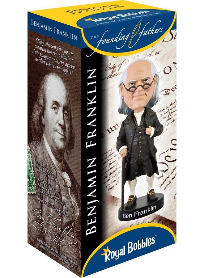 Benjamin Franklin Bobblehead Premium Polyresin Lifelike Figure Unique Serial Number Exquisite Detail