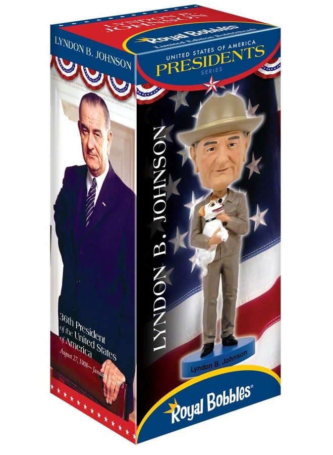 Lyndon B. Johnson Bobblehead Premium Polyresin Lifelike Figure Unique Serial Number Exquisite Detail