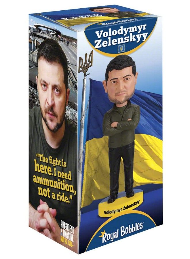 Volodymyr Zelenskyy Bobblehead Premium Polyresin Lifelike Figure Unique Serial Number Exquisite Detail