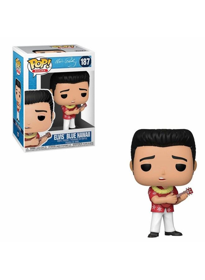 Pop Rocks: Elvis Blue Hawaii Pop! Vinyl Figure (Bundled With Compatible Pop Box Protector Case) Multicolored 3.75 Inches