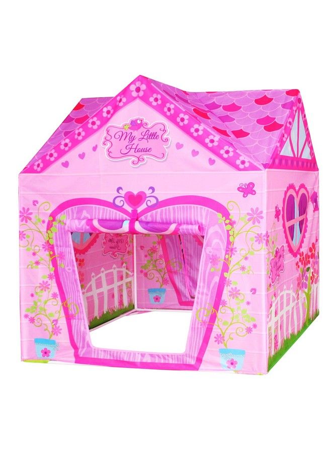 Floral Princess Castle Girls Pink Palace Play Tent Kids Pretend Fairy Playhouse