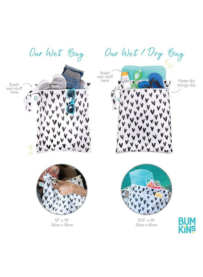 Waterproof Wet Dry Bags For Baby Travel Swimsuit Cloth Diapers Pump Parts Gym Clothes Toiletries Strap To Stroller Zipper Reusable Bag Packing Pouch