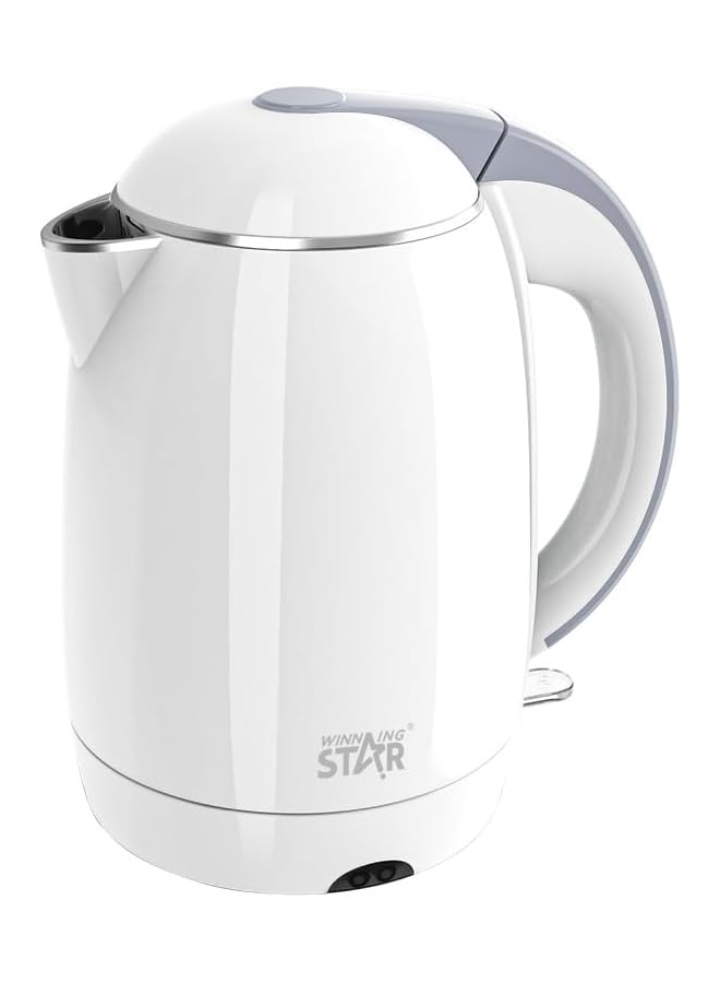 Kettle, Stainless Steel, Cordless Kettle, 1800W Power, 1.8L, Safety Empty Shut off Electric Kettle, White Color Kettle