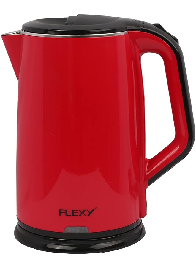 2.2L Litre Cordless Concealed Stainless Steel Jug Kettle - Red