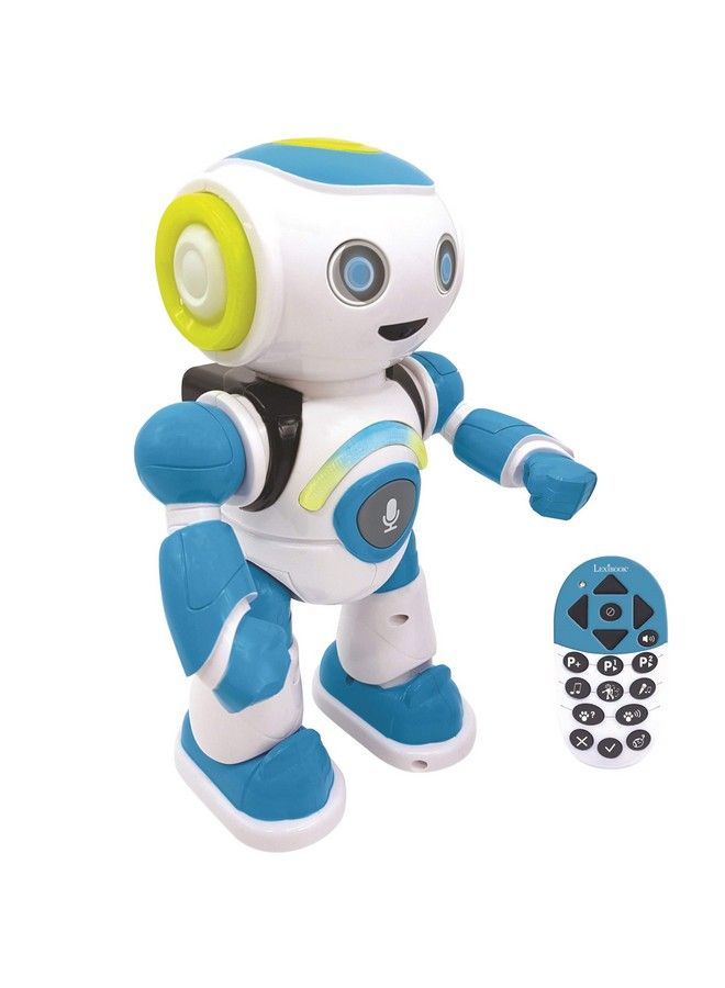 Powerman Jr. Smart Interactive Toy That Reads In The Mind Toy For Kids Dancing Plays Music Animal Quiz Stem Programmable Remote Control Boy Robot Junior Green/Blue Rob20En