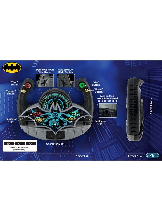 Batman Batmobile Toy Steering Wheel For Kids Toddler Toy With Sound Effects For Fans Of Batman Toys For Boys