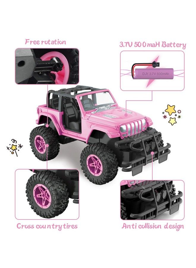 Remote Control Car Rc Racing Cars 1:16 Scale 80 Min Play 2.4Ghz Off Road Rc Trucks With Storage Case All Terrain Cars Toys Gifts For 3 Year Old Girls