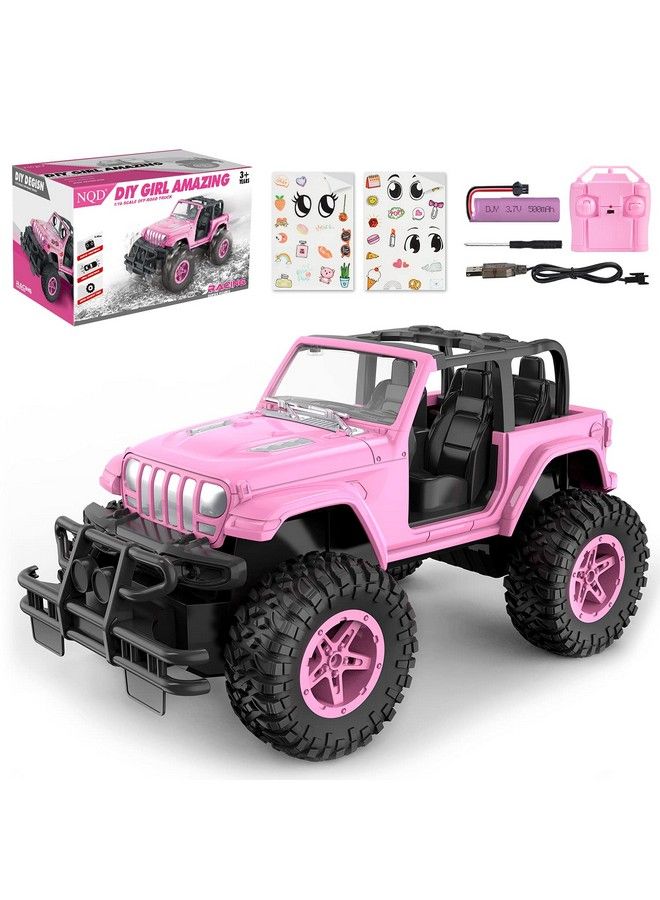 Remote Control Car Rc Racing Cars 1:16 Scale 80 Min Play 2.4Ghz Off Road Rc Trucks With Storage Case All Terrain Cars Toys Gifts For 3 Year Old Girls