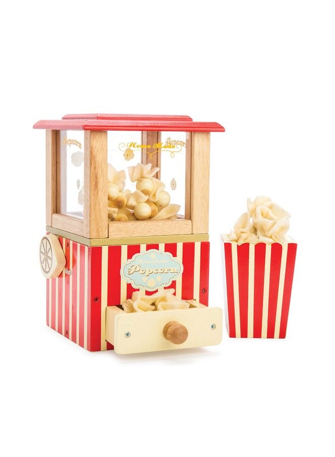 Wooden Honeybake Retro Popcorn Machine ; Cinema Kitchen Or Movies Pretend Play ; Movie Night Role Kids Play Toy